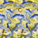 Christian Lacroix Mineral Creek PCL7038/03 Iris - Yellow/Blue
