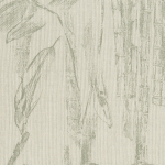 Armani Casa NIKKO 9852 Iridescent oatmeal background with grey bamboo sketch