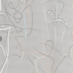 Jannelli & Volpi HELEINE JV-7013 Soft grey, white, peach pink, pale aqua-blue, pewter