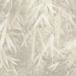 Today Interiors Bamboo Veil 18601 Light iridescent grey background with white and beige leaf detailing