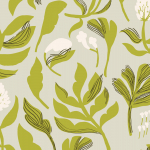 Marimekko KASVIO JV-25191 Soft green, grey, black and off-white