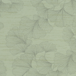 Armani Casa DALI 9872 Soft sage green with darker greyish-green ginkgo leaf pattern