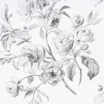 Designers Guild Watelet P540/01 Black and white floral wallpaper