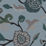 Armani Casa BAYADÈRE 9703 Deep shades of brown, teal, and green are accented with muted blush...