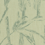 Armani Casa NIKKO 9853 Iridescent pastel green background with darker green bamboo sketch