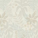 Jannelli & Volpi JARDIN TROPICAL JV-6805 Soft champagne, barely -there aqua, ivory, pale taupe on cream back...