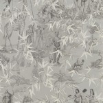 Christian Lacroix Exotisme PCL1006/04 linen and grey on a silver metallic background
