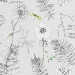 Designers Guild Acanthus  PDG1022/02 Graphite -graphite and white on a grey background
