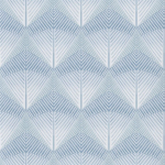 Designers Guild Veren PDG1032/04 Ocean -white and turquoise on an ocean blue background
