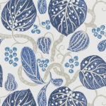 Designers Guild Astasia PWY9002/01 Indigo - indigo on a white background
