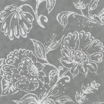 Designers Guild Philippine PWY9001/04 Steel- white on a steel grey background
