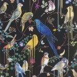 Christian Lacroix Birds sinfonia PCL7017/01 Crepuscule - Multicoloured birds in vibrant shades of blue, lemon, ...