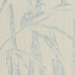 Armani Casa NIKKO 9854 Iridescent oatmeal background with soft powder blue bamboo sketch