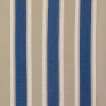 Osborne & Little CHANTILLY STRIPE F6561-01 Navy blue, beige and white vertical striped fabric combination