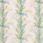 Nina Campbell PALMETTO NCF4246-03 Soft duckegg blue and pale lime green on cream background