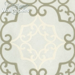 Nina Campbell Amati NCW4011-02 Pearl with beige and taupe.