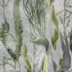 Mind The Gap AQUATIC PLANTS WP20718 AQUATIC PLANTS Grey Wallpaper