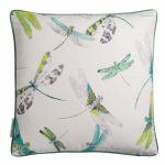 Matthew Williamson Samana Dragonfly Dance Cushion C104-01 Cream, yellow, gold and green