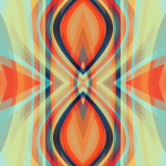 Colour and Form Bliss Joyful CF/0101-01 Multi Orange/blue/teal