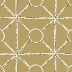 Today Interiors ZHEN BAMBOO CH30705 Metallic gold background, matte cream, taupe and brown
