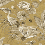 Today Interiors TSURU BIRD CH30905 Gold, brown, taupe, white