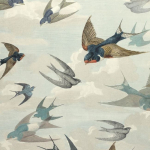 John Derian Chimney Swallows PJD6003/01  sky blue