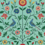 Today Interiors SALISBURY CL30704 Colors include crimson, goldenrod, indigo, and lime green, set agai...