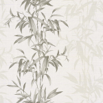 Today Interiors SAVAGE GARDENS CL31705 Brown bamboo stalks and leaves on a light grey background with fain...