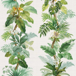 Today Interiors SWEDELAND COURT CL32500M Light green, emerald green, and soft yellow-green leaves with vibra...