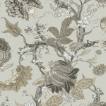 Today Interiors THURLEIGH Linen Edition CL70108 Soft grey background, brown, taupe, grey, black and off-white