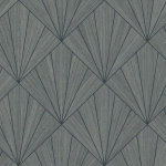 Today Interiors A LOT MORE TEXTURES CP91300-CP91310 CP91310 A muted steel grey background with fan patterns in shades of slate ...