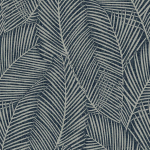 Today Interiors PAMPAS PALM EN41002 Navy blue, duck egg blue and silver metallic