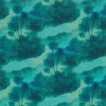 Osborne & Little Cocos Fabric F6636-01 Aqua, turquoise and green