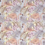 Matthew Williamson Flamingo Club Fabric F6790-04 Silver/Lilac/Pale Lemon/Linen