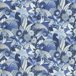 Osborne & Little Fantasque Fabric F6860-04 Ultramarine/Navy