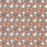 Osborne & Little Chrysler Fabric F6862-02 Burnt Orange/Multi