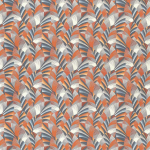Osborne & Little Chrysler Fabric F6862-02 Burnt Orange/Multi