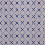 Osborne & Little Jali Trellis Fabric F6942-04 Silver/Blue