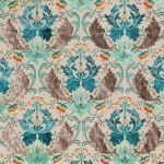  Viceroy Fabric F6943-02 Teal/Linen