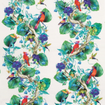 Osborne & Little Rain Forest Fabric F7013-01 Emerald / Ruby