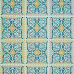 Osborne & Little Lyrebird Fabric F7123-01 Aqua