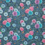 Osborne & Little Duchess Garden Fabric F7124-01 Ink/Magenta