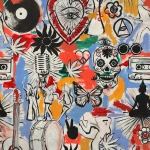 Mind The Gap FESTIVAL MEMORIES WP20612 Includes vibrant orange, scarlet red, sky blue, emerald green, must...