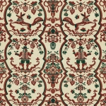 Mind The Gap FLORICSOME WP30151 Beige, red, and green.
