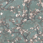 Today Interiors ORCHARD GL76605 Dusty aqua blue, brown, off-white
