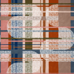 Mind The Gap Interference WP20535 Blue, Brown, Red, Taupe
