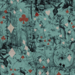 Jean Paul Gaultier BERIBA 3333-03 A cool icy blue base, with charcoal grey botanical forest motifs an...