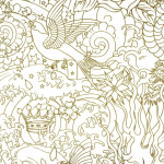 Jean Paul Gaultier HORIMONO 3303-02 Gold on cream white background/