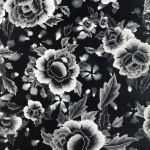 Jean Paul Gaultier MACAO 3341-04  Dramatic deep black background with soft white, charcoal, and light...