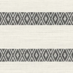 Today Interiors COASTAL HAVEN LN40100-LN40112 LN40100 Black Aztec patterns on a white background.